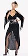 Sexy Fortune Teller Costume Gypsy or Slinky Mistress Dress Waist Cincher