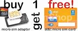 Micro SIM Apdapter (Made in Germany) & FREE AT&T Micro SIM Card for Apple iPad 3G or Apple iPhone 4