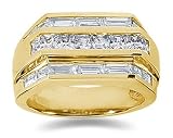 2.76 ctw Men's Diamond Ring in 14K Yellow Gold