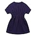 Richie House Girls' Elastic Waisted Dress with Patch Pockets RH1175