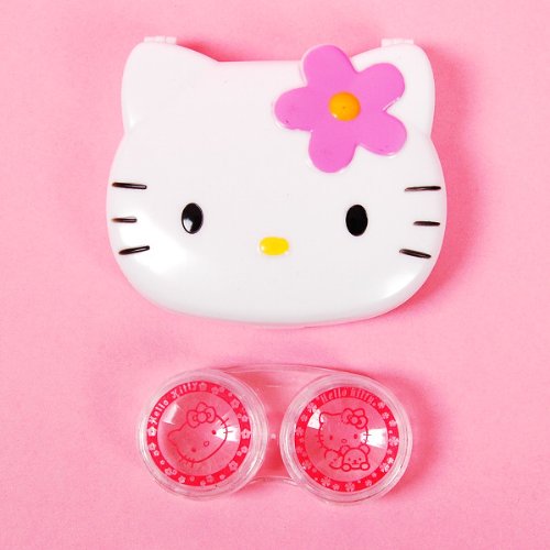 Hello Kitty Contact Lenses Case Set Care White