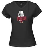 Arizona Cardinals Black Go Big Red V-Neck Ladies / Womens T-Shirt