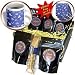 Florene Childrens Art - White Cowboy Boots and Horseshoes On Blue - Coffee Gift Baskets - Coffee Gift Basket