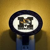 MISSOURI TIGERS Team Logo ART-GLASS NIGHTLIGHT (4 1/2 x 4 3/4) by Memory Company