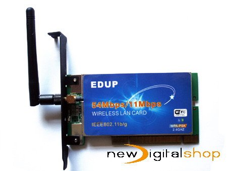 EDUP Wireless Wi-Fi PCI LAN card 54M 802.11g - Sold By E W Link Co. Ltd