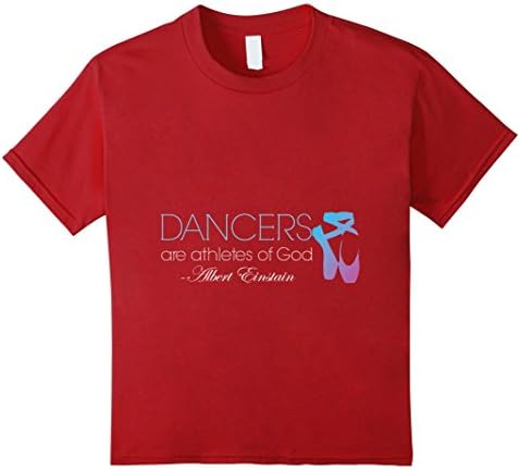 Kids  Ballet Dancing Tee Albert Einstein Quote Ballet Shirt 12 Cranberry