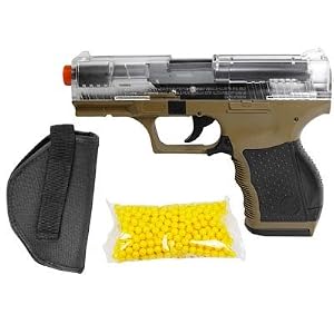 Stinger P9 Airsoft Pistol Kit, Dark Earth/Clear airsoft gun