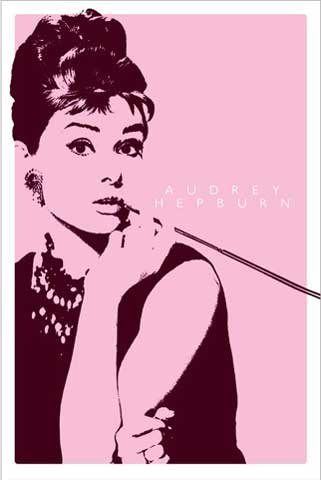 1art1 Empire 102713 Audrey Hepburn - Cigarello - Classic Film Poster Druck - 61 x 91.5 cm
