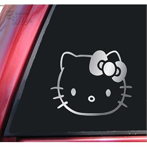 Hello Kitty #2 Vinyl Decal Sticker - Shiny Chrome