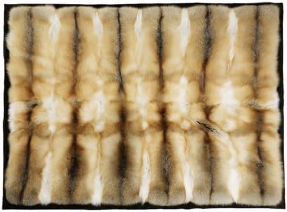 Square Golden Island Fox Fur Blanket Golden Island Fox Fur Throw Rug SE423