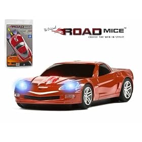 Chevy Corvette C6 Z06 Wireless Optical Computer Mouse (Red) by Collectable Diecast