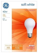 GE Lighting 13257 40-Watt A19, Soft White, 8-Pack
