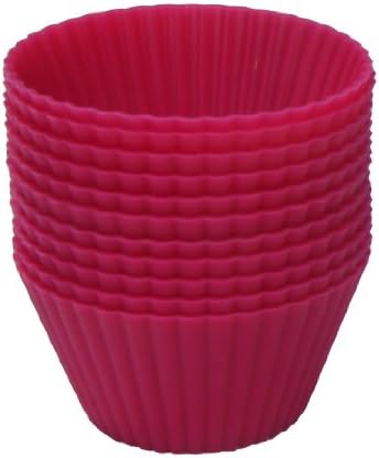 Better Value Baking Christmas Essentials Silicone Baking Cups, Set of 12 (Rosey)