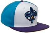 NBA Men's Flat Brim Snapback NG46Z (New Orleans Hornets, Adjustable) white & creole