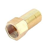 uxcell ブラスパイプニップル　ブラスパイプニップル　5cm長さ 16mmホース直径 20mmスレッド