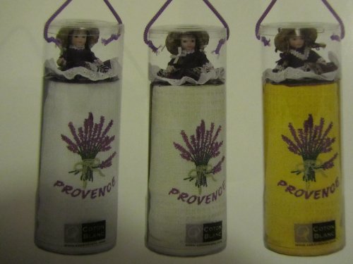3x Set Geschenkset Provence, 1 K&uuml;chenhandtuch Waffelpique mit Lavendelzweig bestickt, 1 Pu Preisvergleich