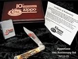 Zippo 2003 National Zippo Day Celebration Lighter Zippo/Case 10th Anniversary 1,000 Limited Edition Knife Gift Set