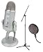 Blue Microphones Yeti USB Condenser Plug-and-Play Microphone with On Stage Boom Microphone Stand AND Pop Filter