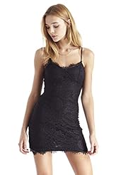 Nylon/Polyester Lace Mini Dress 