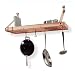 Wall Mount Copper Bookshelf & Pot Rack by Enclume
