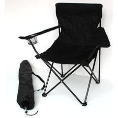 Anglersessel, Campingstuhl - klappbar mit Getr�nkehalter und Tragetasche - schwarz