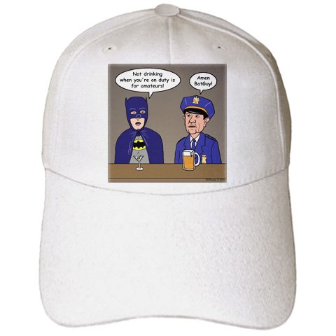  Rich Diesslins Funny General Cartoons - Super Hero Parody with Batman and Chief Ohara at the bar - Caps