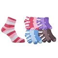 Ladies/Womens Patterned Super Soft Lounge/Bed Wear Socks (Pack of 3)