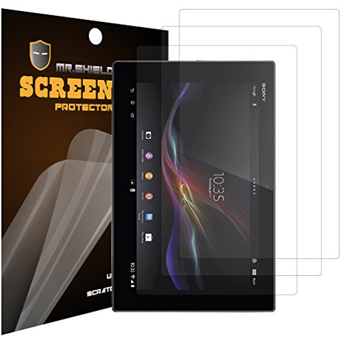 Mr Shield For Sony Xperia Z2 Tablet 10.1 inch Premium Clear Screen Protector [3-PACK] with Lifetime Replacement Warranty