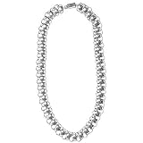 Sterling Silver Circle Link Chain Necklace 18in - Artisan Handcrafted in Mexico