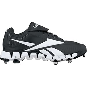 Reebok Men's Zig Cooperstown Low M Baseball Shoe,Black/White,11 M US