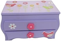 Concepts Frames D2718PU 10 x 6-Inch Birds Purple Jewelry Box