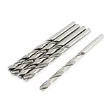 uxcell　ツイストドリルビット　工具　HSS先端　ストレートシャンク　ダークグレー　5個入り