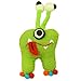 Global Crafts Green Felt Tooth Fairy Monster Pillow with Pouch and a Eyeball Design - Handmade in Nepal