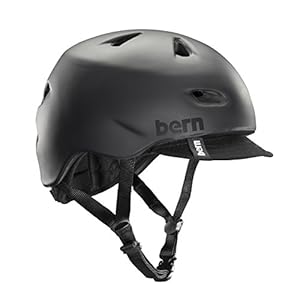 Bern Brentwood Summer Matte Helmet with Visor, Matte Black, X-Large