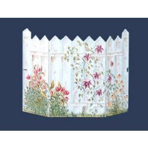 Picket Fence - 3 Panel Decorative Fireplace Screen