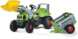Eigenschaften rolly toys 81 121 2 / rolly toys 81 121 2 - rolly Junior Claas mit Junior Lader und Anhänger