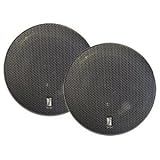 Poly-Planar 6 Inch Titanium Series 3-Way Marine Speakers - (Pair)Black