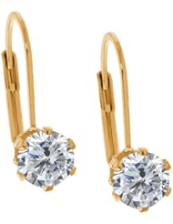 2.00 Ct Round H/I Diamond 14K Yellow Gold Earrings