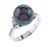 Tahitian Big Pearl Sterling Silver CZ Ring