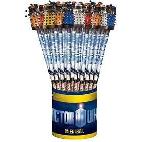DALEK TOPPED PENCIL - ONE SUPPLIED - RANDOM COLOUR SENT