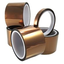 CS Hyde Kapton Silicone Adhesive Tape, Amber 1/2 inch x 36 yards