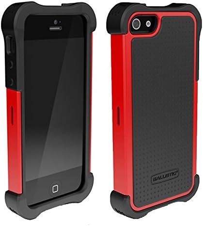 Ballistic Shell Gel SG0926-M355 Fitted Case for iPhone 5/5S - Red/Black