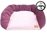 Medium Corduroy Dog Chill Sleeper (Damson/Pink)