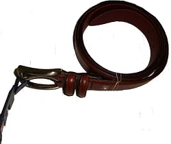 Men's Tommy Hilfiger Belt Brown w/ Logo and Silver Hardware