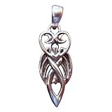 Silver Winged Moon Goddess Pendant - Wicca Pagan Jewelry