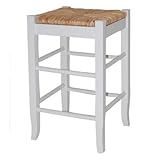 Rush Seat Counter Stool White (White) (23.75