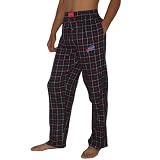 Mens NFL Buffalo Bills Plaid Cotton Thermal Sleepwear / Pajama Pants - Dark Blue & Red (Size: S)