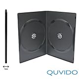 Produkt-Bild: 25 QUVIDO DVD Slim H&uuml;llen Schwarz Double / 2 CD o. DVD / 7mm