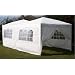 6.0x3.0mtr White Pop Up Gazebo, FULLY WATERPROOF with Six Side Panels and Carrybag
