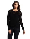 Mac & Jac Women's Novelty Tissue Knit Pullover Sweater, Black, Small